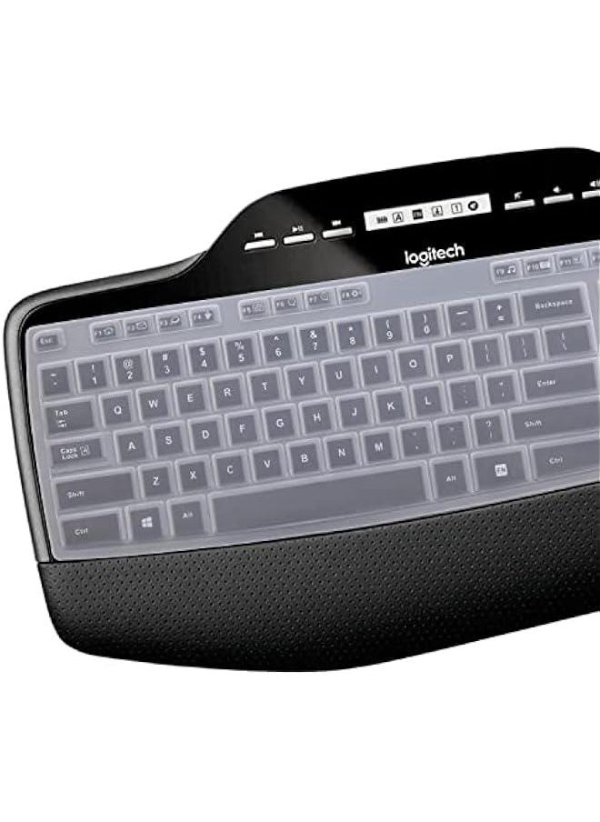 Clear Silicone Keyboard Cover for Logitech MK710 MK735 MK700 Wireless Ultra Thin Protector Skin, Accessories for Logitech MK710-RB