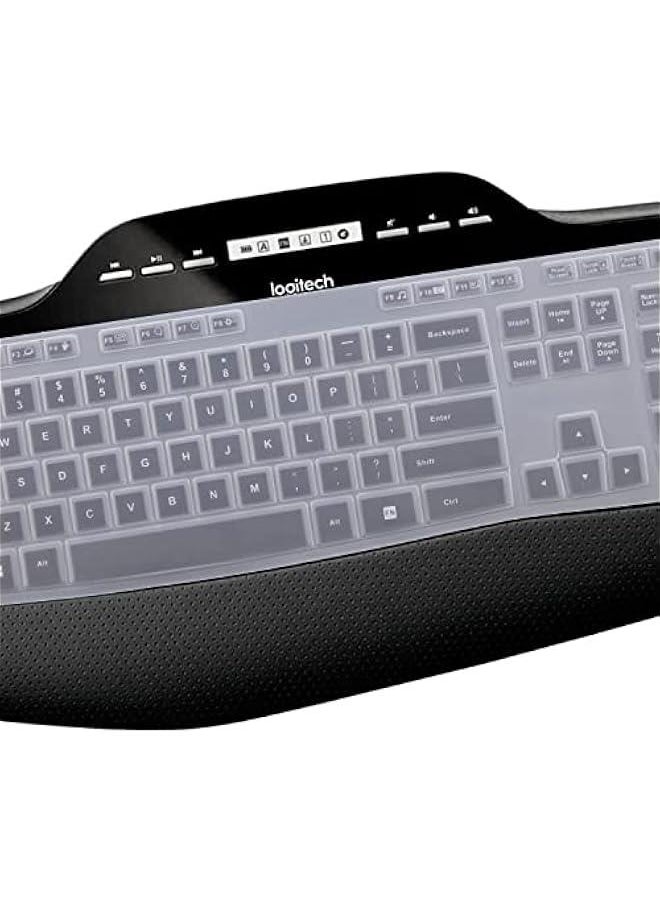 Clear Silicone Keyboard Cover for Logitech MK710 MK735 MK700 Wireless Ultra Thin Protector Skin, Accessories for Logitech MK710-RB