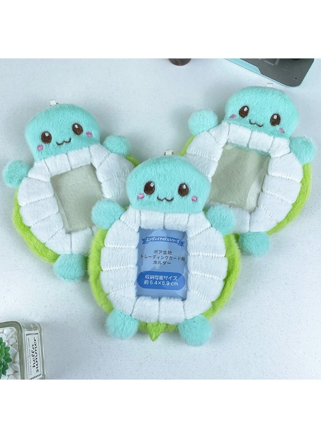 NIBEMINENT 1 - Piece Cute Turtle Kpop Photo Card Holder Pendant Key Chain ID Badge Holder ID Card Holder Photo Card Protector for School ID Office ID Access Card for Women Girls - Image 2