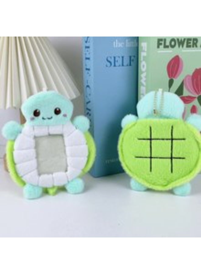 NIBEMINENT 1 - Piece Cute Turtle Kpop Photo Card Holder Pendant Key Chain ID Badge Holder ID Card Holder Photo Card Protector for School ID Office ID Access Card for Women Girls - Image 1