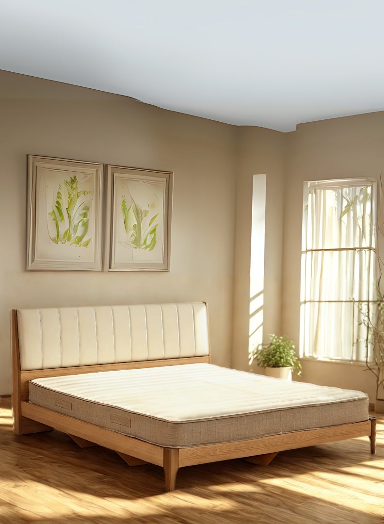 ROYALOAK Royaloak Bloomz Bonnell Spring Queen Size Mattress 8 Inches | Luxury Knitted Fabric | PU Foam with Bonnell Spring Support | Ideal Queen Size Bed Mattress | Designed for Lasting Comfort and Daily Use - Image 1