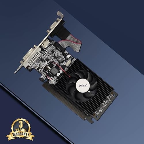 GEONIX Geforce GT-610LP 2GB ddr3_sdram pci_e Memory Graphics Card | VGA/HDMI/DVI Video Output | 3 Years Warranty - Image 3
