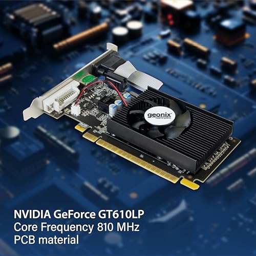 GEONIX Geforce GT-610LP 2GB ddr3_sdram pci_e Memory Graphics Card | VGA/HDMI/DVI Video Output | 3 Years Warranty - Image 4