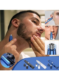 SYOSI Electric Ear and Nose Hair Trimmer, Professional Painless Facial Hair Trimmer, USB Rechargeable Automatic Nose Hair Trimmer, Gifts for Men's Daily Hair Trimmer Grooming Kit  - Image 2