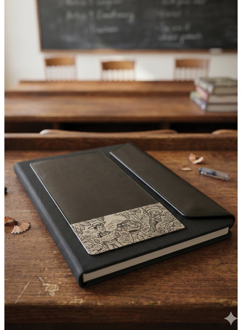 Black Leather Notebook with Toy Story Design – Premium Cartoon Style - Image 2