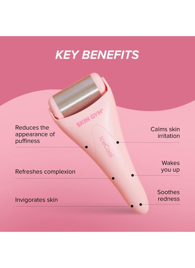 SKIN GYM IceCool Ice Roller, Stainless Steel Cryo Facial Tool for Puffiness and Redness Relief  - Image 3
