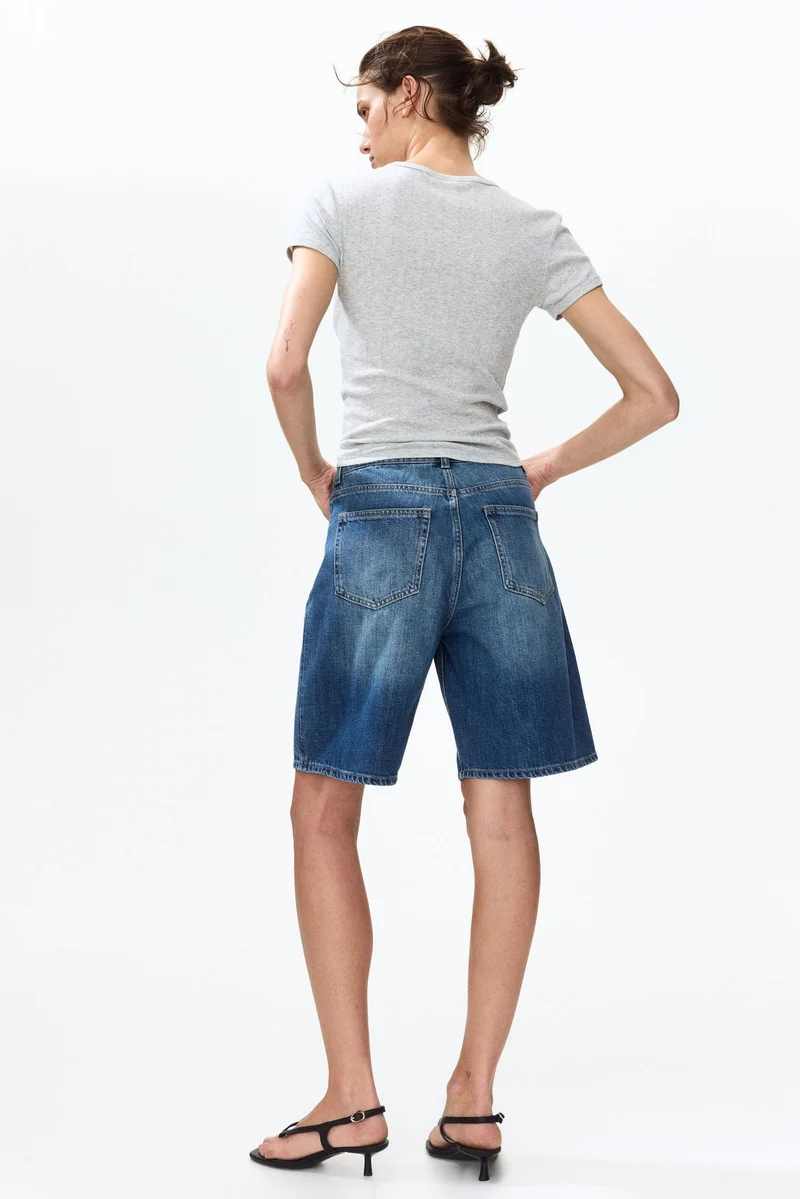 H&M  Denim Bermuda shorts for Women | Best Price UAE