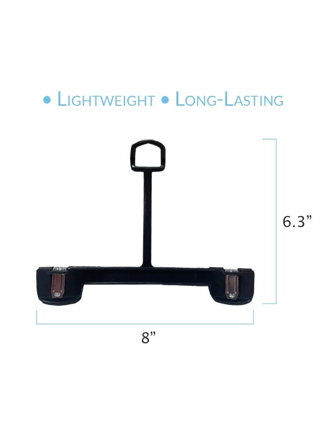 Ethic Solutions 500 PCS BOX OF 8 INCH PLASTIC BOTTOM HANGERS WITH LOOP & METAL CLIPS - NB 1104  - Image 3
