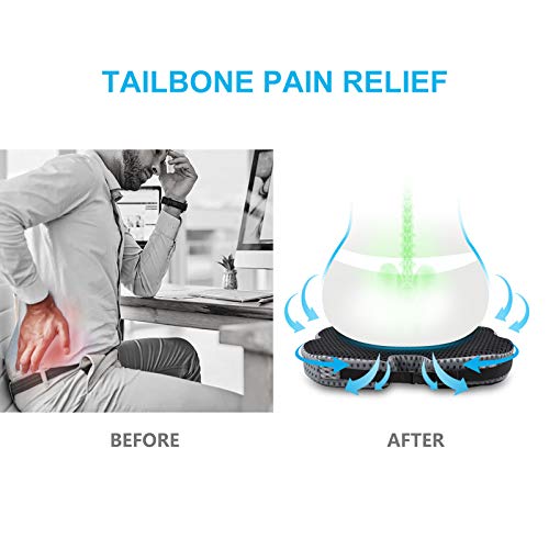 CarQiWireless 2024 Upgrades Car Coccyx Seat Cushion Pad for Sciatica Tailbone Pain Relief, Heightening Wedge Booster Seat Cushion for Short People Driving, Truck Car Accessories Driver, for Office Chair - Image 2