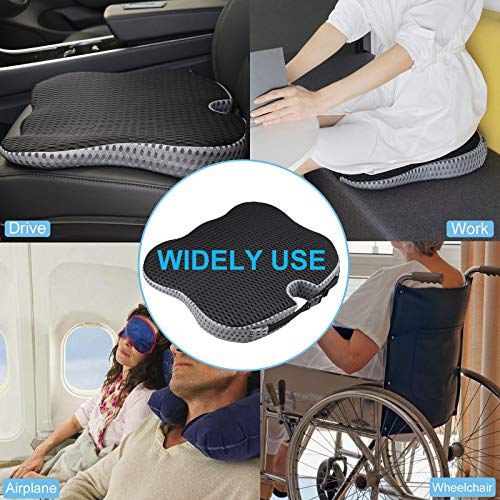 CarQiWireless 2024 Upgrades Car Coccyx Seat Cushion Pad for Sciatica Tailbone Pain Relief, Heightening Wedge Booster Seat Cushion for Short People Driving, Truck Car Accessories Driver, for Office Chair - Image 4