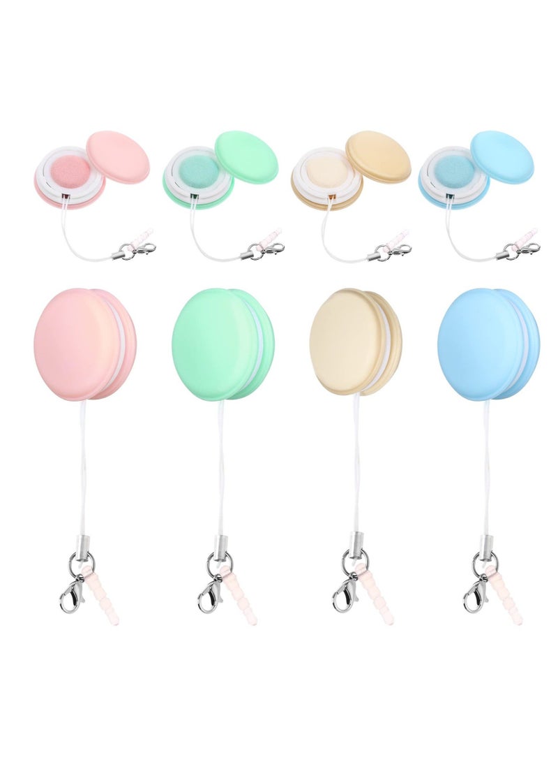 Captaintech SYOSI 8 Pack Phone Screen Cleaners, Colorful Macaron Shape Cell Phone Computer Glasses Cleaner Cloth Mobile Phone Screen Lens Wipes Glasses with Portable Keychain for Laptop Decorative Bag Pendant - Image 1