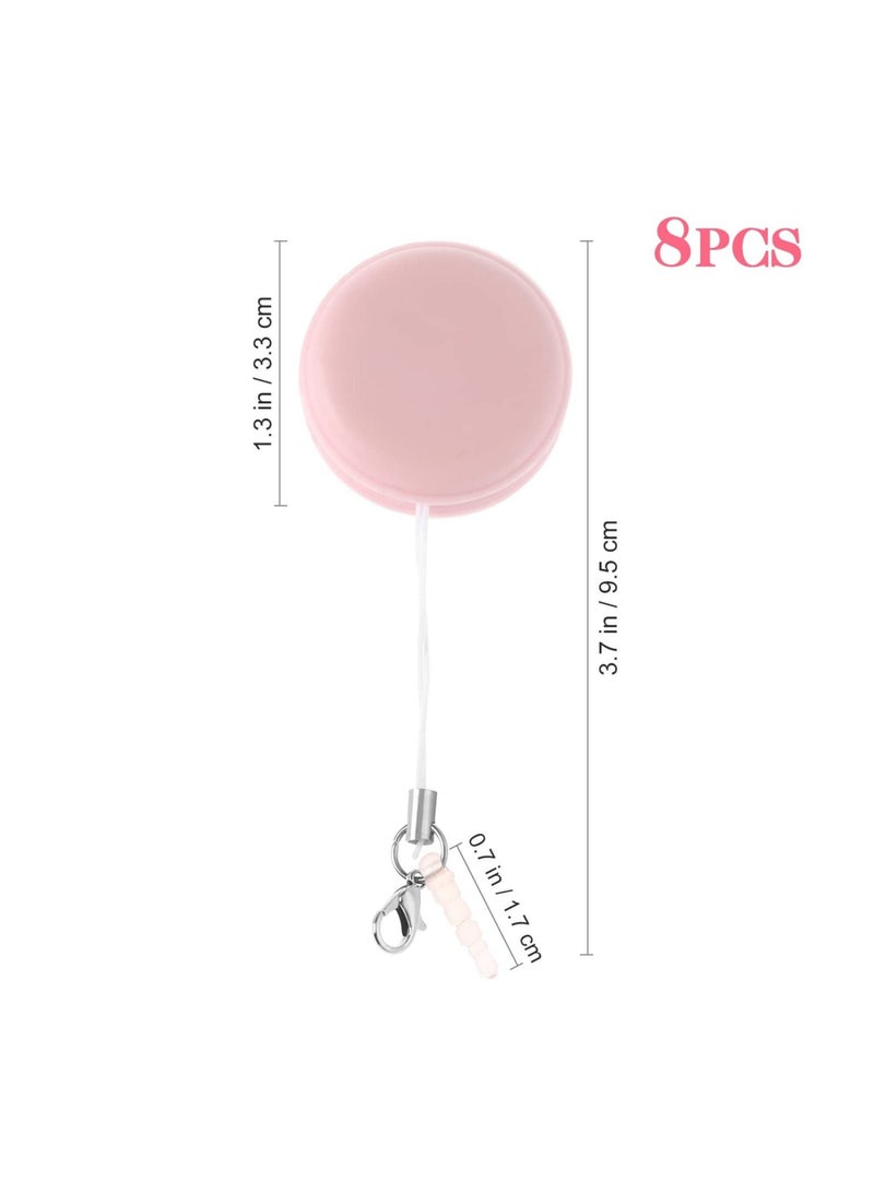 Captaintech SYOSI 8 Pack Phone Screen Cleaners, Colorful Macaron Shape Cell Phone Computer Glasses Cleaner Cloth Mobile Phone Screen Lens Wipes Glasses with Portable Keychain for Laptop Decorative Bag Pendant - Image 3