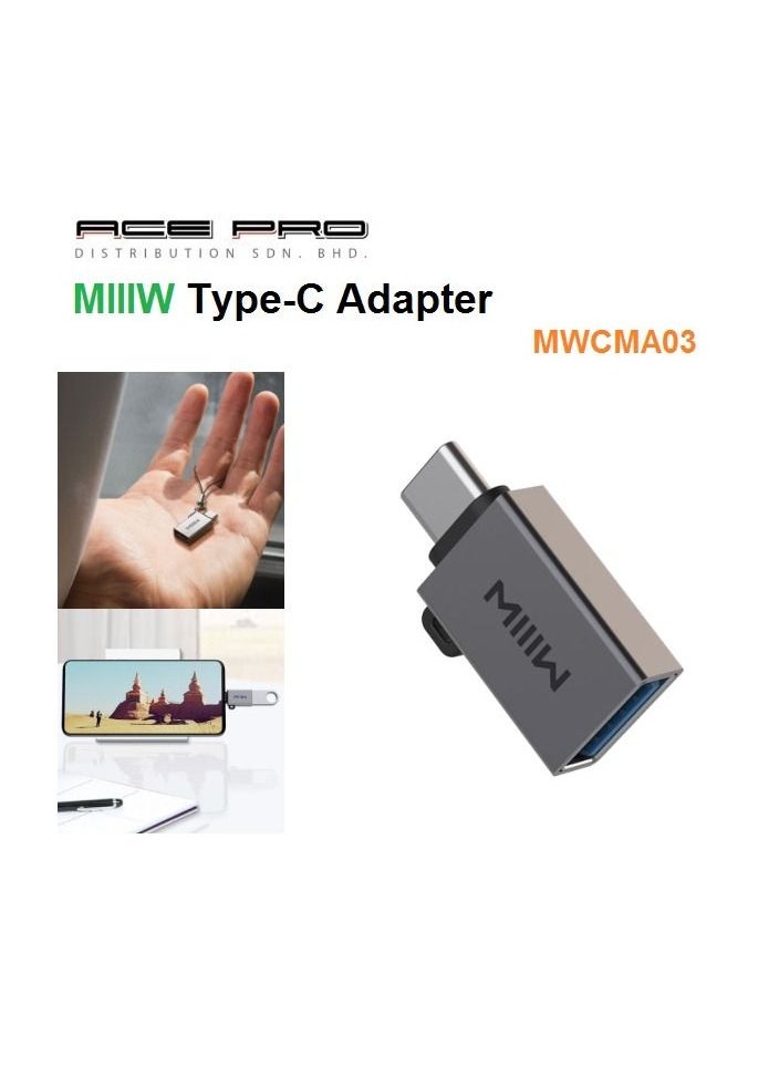 ACE - MIIIW Type-C Adapter MWCMA03 USB 3.0 OTG Adapter Type C Male To USB Female Converter - Image 1