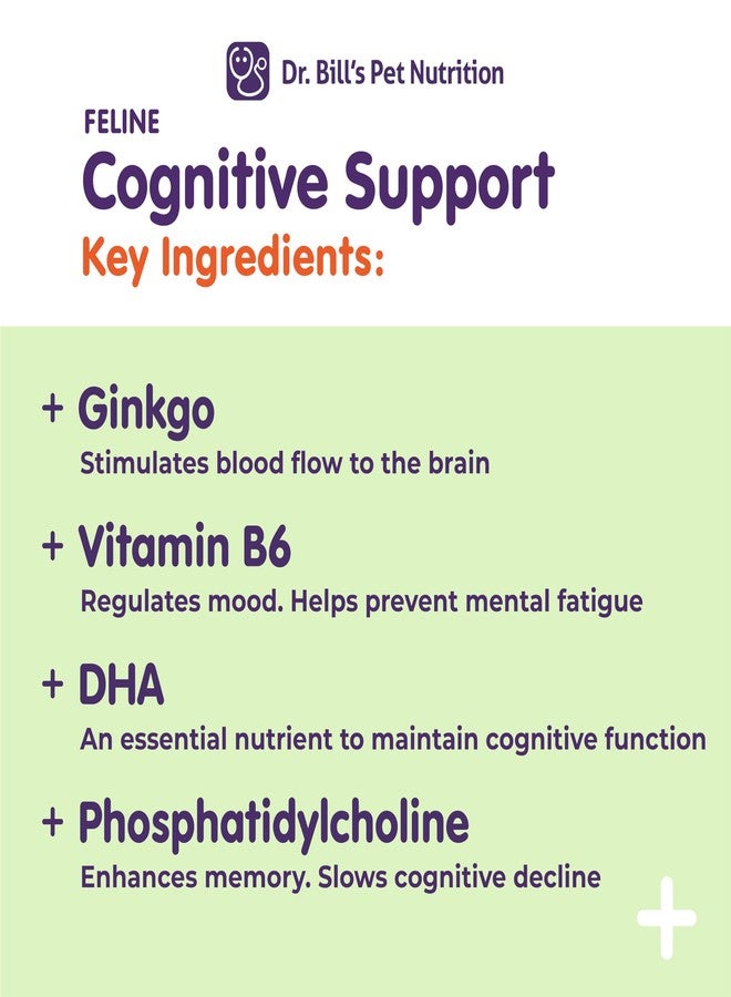 Dr. Bill's Feline Cognitive Support | Memory Support Supplement for Cats | Pet Supplement | Contains Gingko Biloba, L-Carnosine, Vitamin B-12, L-Glutamine, L-Tyrosine, and DHA - Image 4