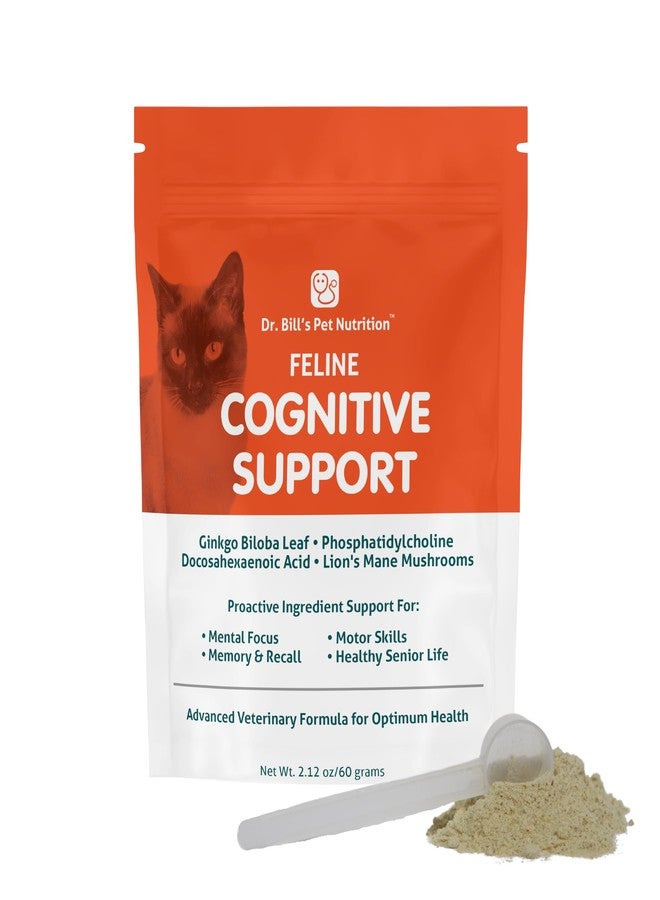 Dr. Bill's Feline Cognitive Support | Memory Support Supplement for Cats | Pet Supplement | Contains Gingko Biloba, L-Carnosine, Vitamin B-12, L-Glutamine, L-Tyrosine, and DHA - Image 1