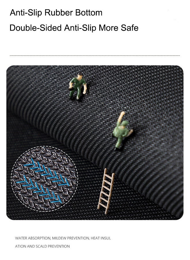 Drain Pad Coffee Mat Table Mat Quick-Drying Coffee Bar Mat  Hide Stain Absorbent Coffee Cup Mat Coffee Machine Drying Mat Non-Slip Rubber Bottom Coffee Mug Mat Coffee Bar Mat  Kitchen Mat For Coffee Corner, Kitchen Counter, Sink  - Image 5
