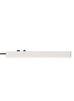 Brennenstuhl Brennenstuhl Ecolor 5-way extension lead white/black (Power Strip 5-way with 1,5 m cable, safety fuse button and On/Off switch, 90° angle of sockets)  - Image 3
