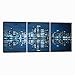 Nachic Wall Nachic Wall 3 Piece Pictures Ready to Hang Wall Decorations Blue Chicago Wall Art Canvas Painting City Picture Print on  - Image 2