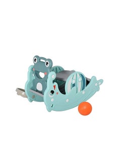 FULL JOY Multifunctional Foldable Frog  Rocking Chair Toy with  Dolphin Baby Slide And Basket Ball Stand  - Image 1