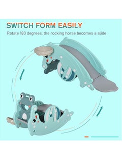 FULL JOY Multifunctional Foldable Frog  Rocking Chair Toy with  Dolphin Baby Slide And Basket Ball Stand  - Image 3