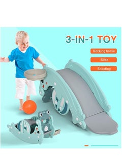 FULL JOY Multifunctional Foldable Frog  Rocking Chair Toy with  Dolphin Baby Slide And Basket Ball Stand  - Image 5