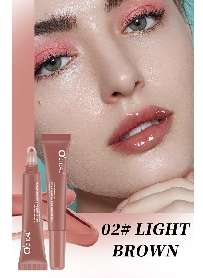 اوكيل ترطيب صبغة الشفاه - ملمع الشفاه النيود مرطب مرطب الوجه الناعم بلسم الشفاه المضاء العناية بالشفاه شفافة تقليل الشفاه تقليل الرطوبة طويلة الأمد تغذية غير لزجة ملمس منعش والعناية بالشفاه الجافة ممتلئ #02 - Image 2