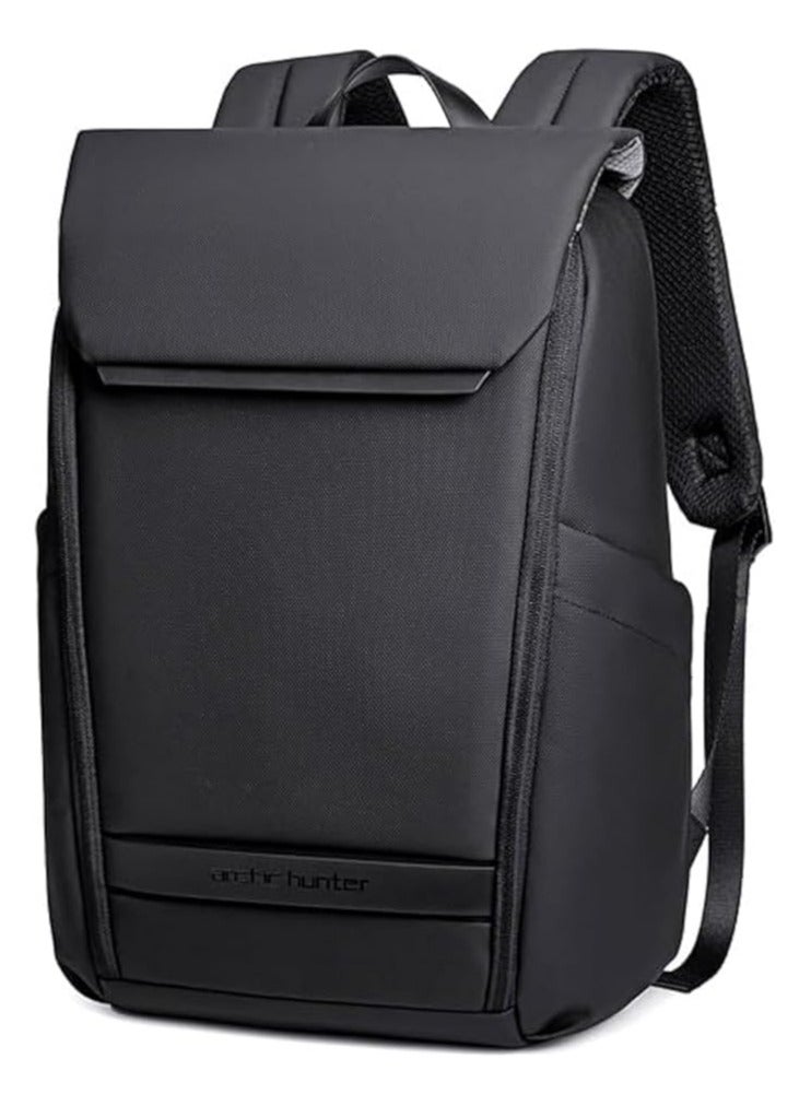 ah arctic hunter Unisex Water resistant Laptop Backpack 15.6 Inch Polyester Travel Shoulder bag Backpack for Men and Women B00559-Black  - Image 1