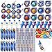 Cholemy 192 Pcs Space Party Favors Space Theme Supplies Outer Astronaut Stationery Set Notebook Bouncy Ball Sticker Stamper Eraser Ruler Pencil Bag for Galaxy Birthday Gift Classroom Prize - Image 4