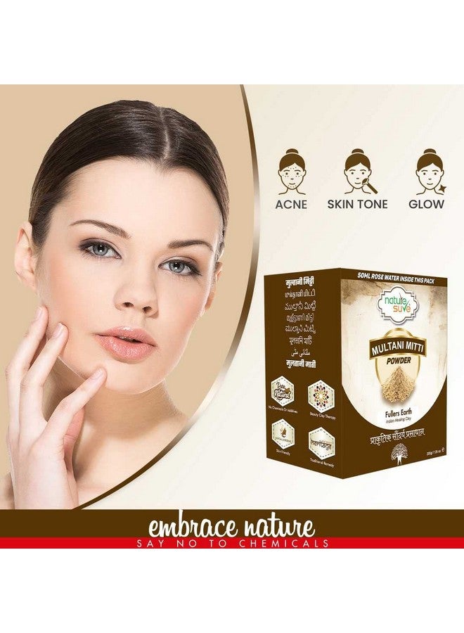 Nature Sure Multani Mitti Powder 200G With Rose Water 50Ml - 1 Pack - Image 2