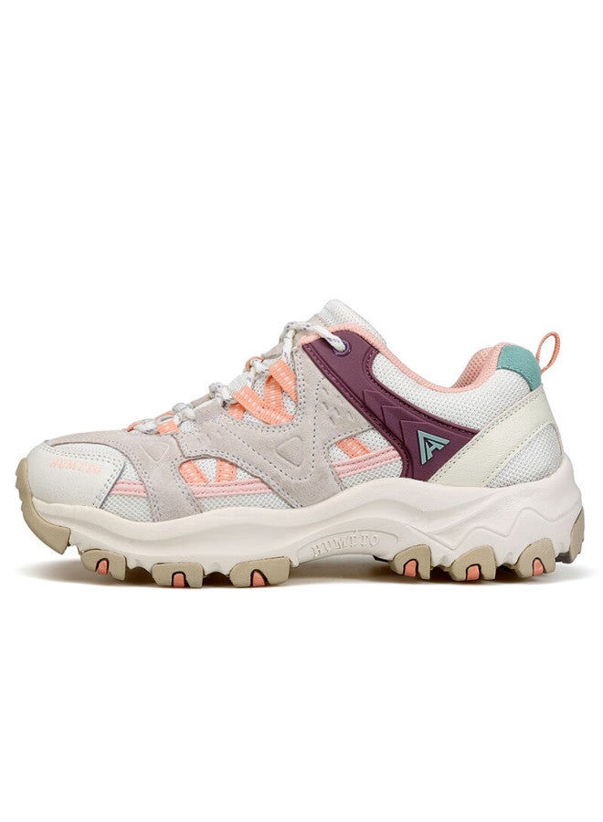 HUMTTO Humtto Women's Outdoor Mountaineering Shoes Lightweight Comfortable Hiking Shoes Professional Anti-slip Climbing Shoes White/pink 40 - Image 4