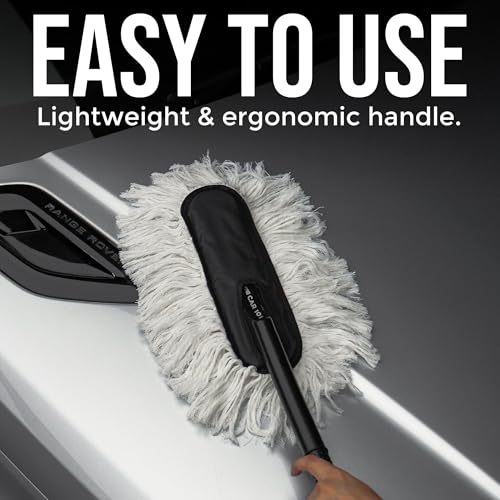 CAR101 Zip Zap Car Duster | Ceramic Wax Infused | Scratch-Free Cleaning | Easy Grip Handle | Premium Car Cleaning Tool | Effortless Dust Removal for Car & Bike - Image 3