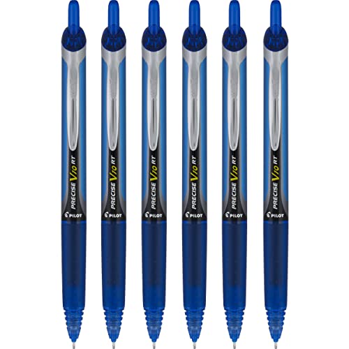 Pilot Precise V10 RT Retractable Liquid Ink Rollerball Pens, Bold Point, 1.0mm, Blue Ink, 6 Count - Image 5