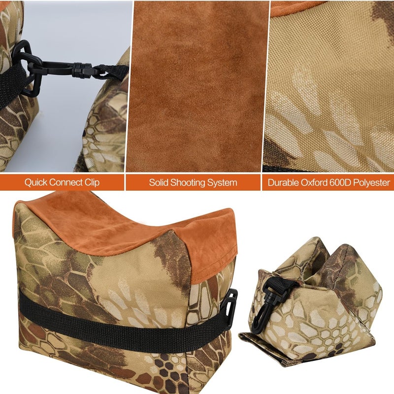 Ruby Q Shooting Rest Bags, Unfilled Rest Front & Rear Support Sandbag Stand Holders with 600 Denier Polyester for Rifle Hunting (Bags Come unfilled) - Image 4
