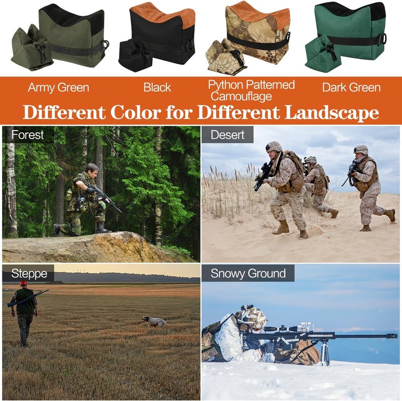 Ruby Q Shooting Rest Bags, Unfilled Rest Front & Rear Support Sandbag Stand Holders with 600 Denier Polyester for Rifle Hunting (Bags Come unfilled) - Image 3
