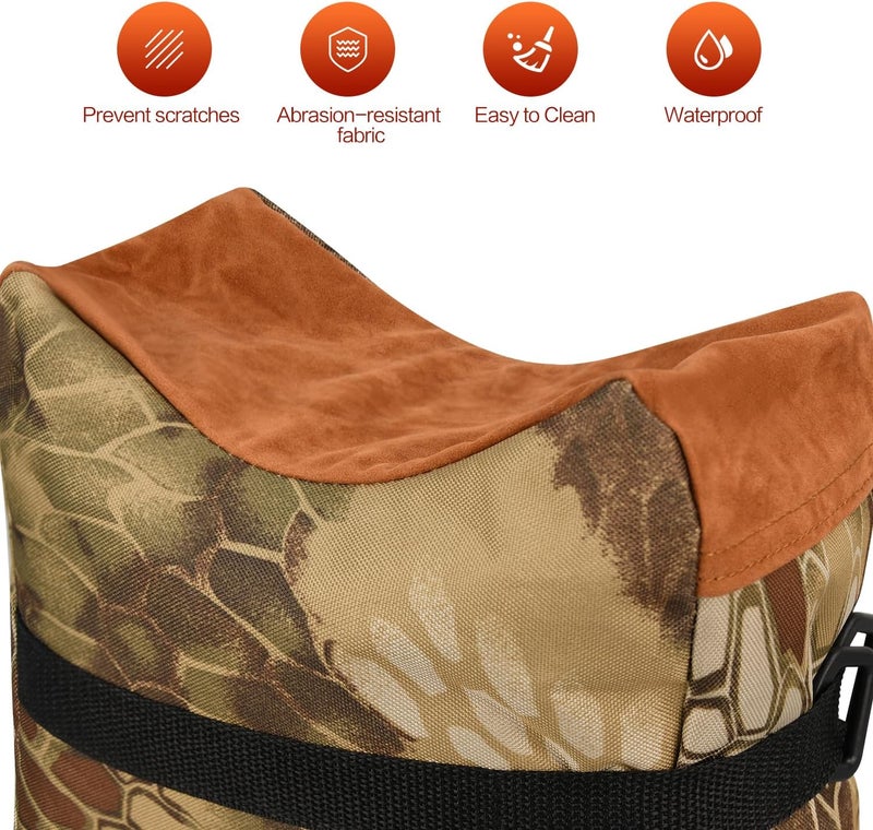 Ruby Q Shooting Rest Bags, Unfilled Rest Front & Rear Support Sandbag Stand Holders with 600 Denier Polyester for Rifle Hunting (Bags Come unfilled) - Image 5
