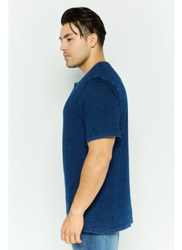 Project Essentials Men Crew Neck Short Sleeve Solid T Shirt, Navy  - Image 2