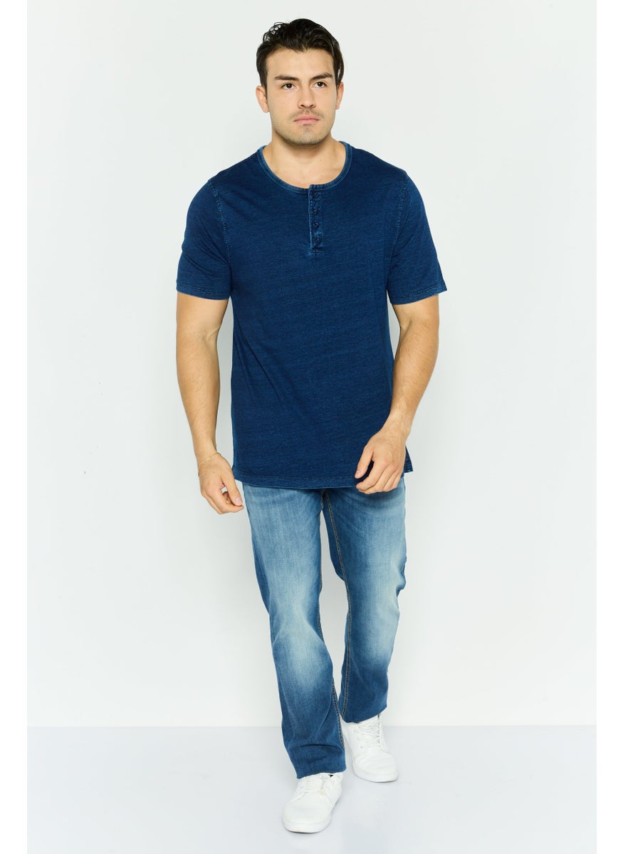 Men Crew Neck Short Sleeve Solid T Shirt, Navy - pzsku/ZC0801AF358760A54AE83Z/45/_/1737642096/b283e4ca-77d6-4185-b7bd-370b5633a186