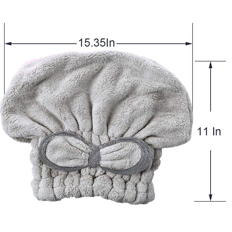 Jseng [New Upgrade] Microfiber Hair Drying Towel Cap, Extrame Soft & Ultra Absorbent, Fast Drying Hair Shower Cap for Girls and Women - Image 3