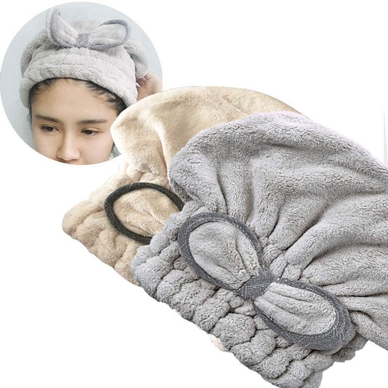 Jseng [New Upgrade] Microfiber Hair Drying Towel Cap, Extrame Soft & Ultra Absorbent, Fast Drying Hair Shower Cap for Girls and Women - Image 1