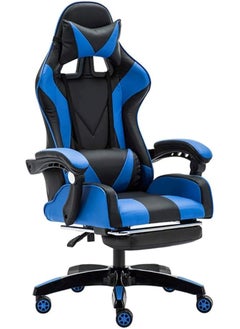 Huitich Ergonomic Gaming Chair Heavy Duty Office Throne with Headrest Armrest and Footrest Blue  - Image 2