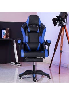 Huitich Ergonomic Gaming Chair Heavy Duty Office Throne with Headrest Armrest and Footrest Blue  - Image 5