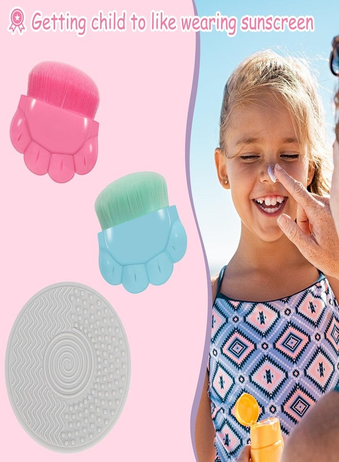 RGQSUN 2 Pack Kids Sunscreen Applicator,Sunblock Buddy Brush with Protective Case,Sun Lotion Applicator Sun Cream Brush Set with Cleaning Pad - Image 5