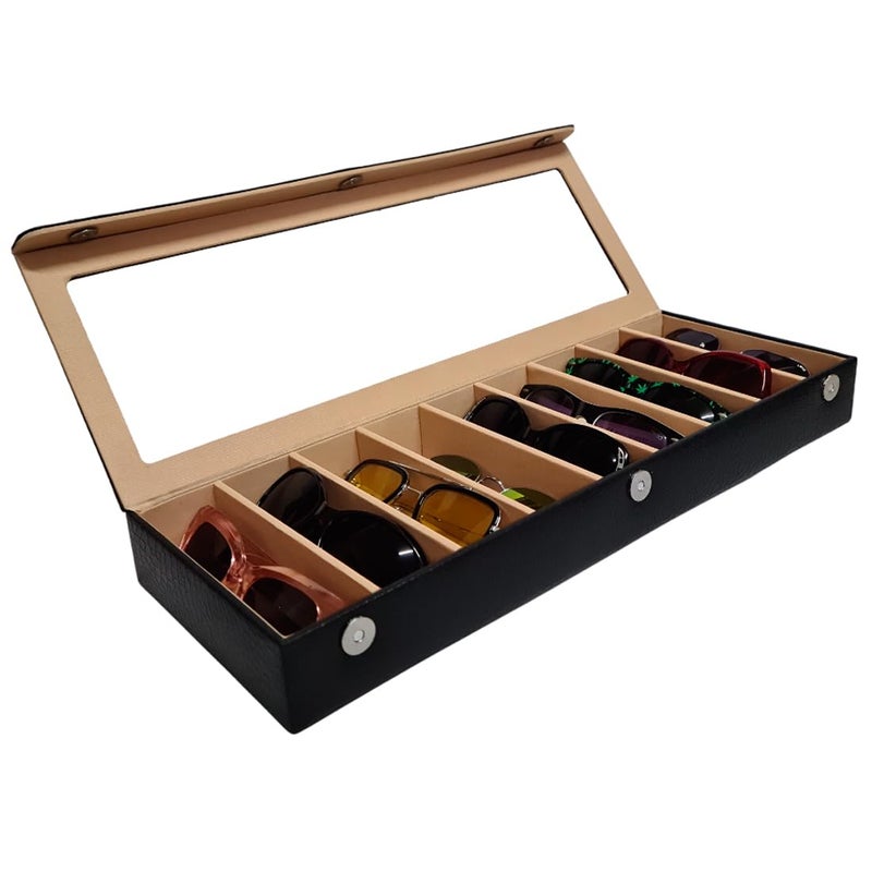 essart Faux Leather Luxury Sunglass Storage Case Premium Leather Eyewear Organizer Box Elegant Protective Case for Men & Women Sunglasses luxury chashma box - Image 1