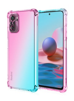 for Redmi Note 10 (4G)/Redmi Note 10S M2101K7BG Mobile Phone Case, Cute Clear Gradient Slim Shockproof Soft Flexible TPU Back Mobile Phone Protective Cover for Xiaomi Redmi Note 10S