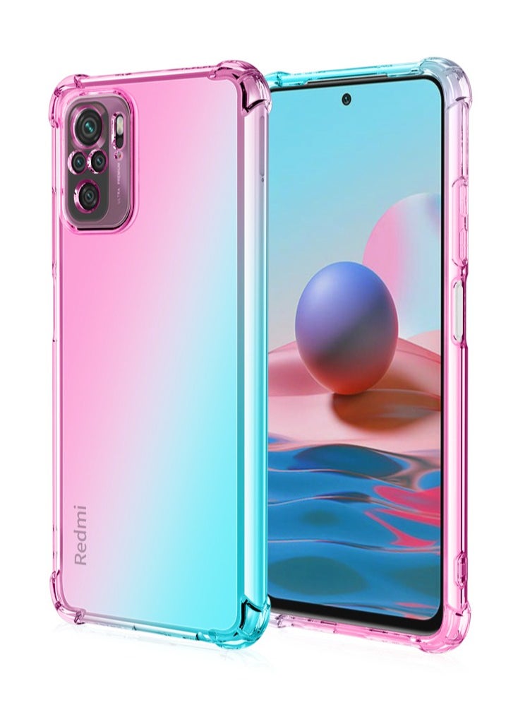 General - for Redmi Note 10 (4G)/Redmi Note 10S M2101K7BG Mobile Phone Case, Cute Clear Gradient Slim Shockproof Soft Flexible TPU Back Mobile Phone Protective Cover for Xiaomi Redmi Note 10S - Image 1