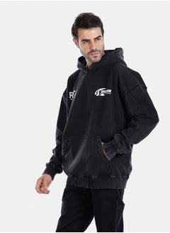 WHITE RABBIT RSTA Black Printed Hoodie  - Image 2