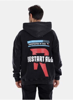 WHITE RABBIT RSTA Black Printed Hoodie  - Image 4