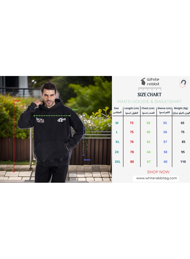 WHITE RABBIT RSTA Black Printed Hoodie - Image 5