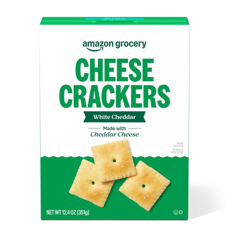 Amazon Brand - Happy Belly White Cheddar Cheese Cracker, 12.4 ounce (Pack of 1) - Image 1