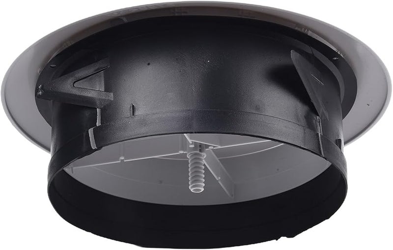 غطية مشبك تهوية سقف ABS قابلة للتعديل، موزع دائري 200 ملم، أبيض وأسود - Image 2